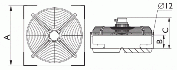 Потолочный осевой вентилятор O.ERRE AXIA DES 600 6M