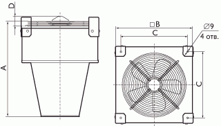 Потолочный осевой вентилятор Арктос ДФР 300