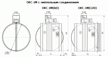 Противопожарный клапан Арктос ОКС-1М(120)-РВ-140-Ф